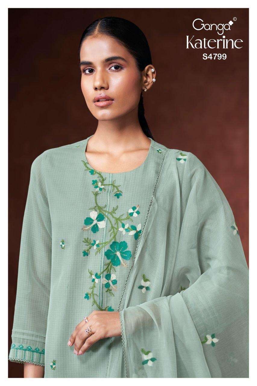 GANGA FASHION KATERINA 4799 BEMBERG KOTA EMBROIDERED SALWER KAMEEZ BEST RATE 2026
