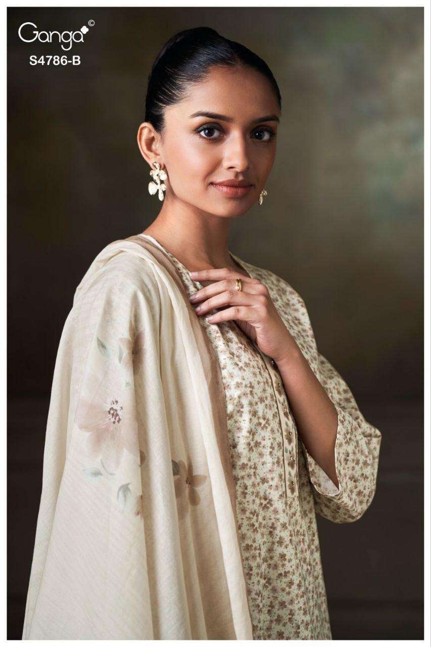GANGA FASHION KETZIA 4786 PREMIUM COTTON PRINTED HAND WORK SUIT WHOLESALER BEST RATE 