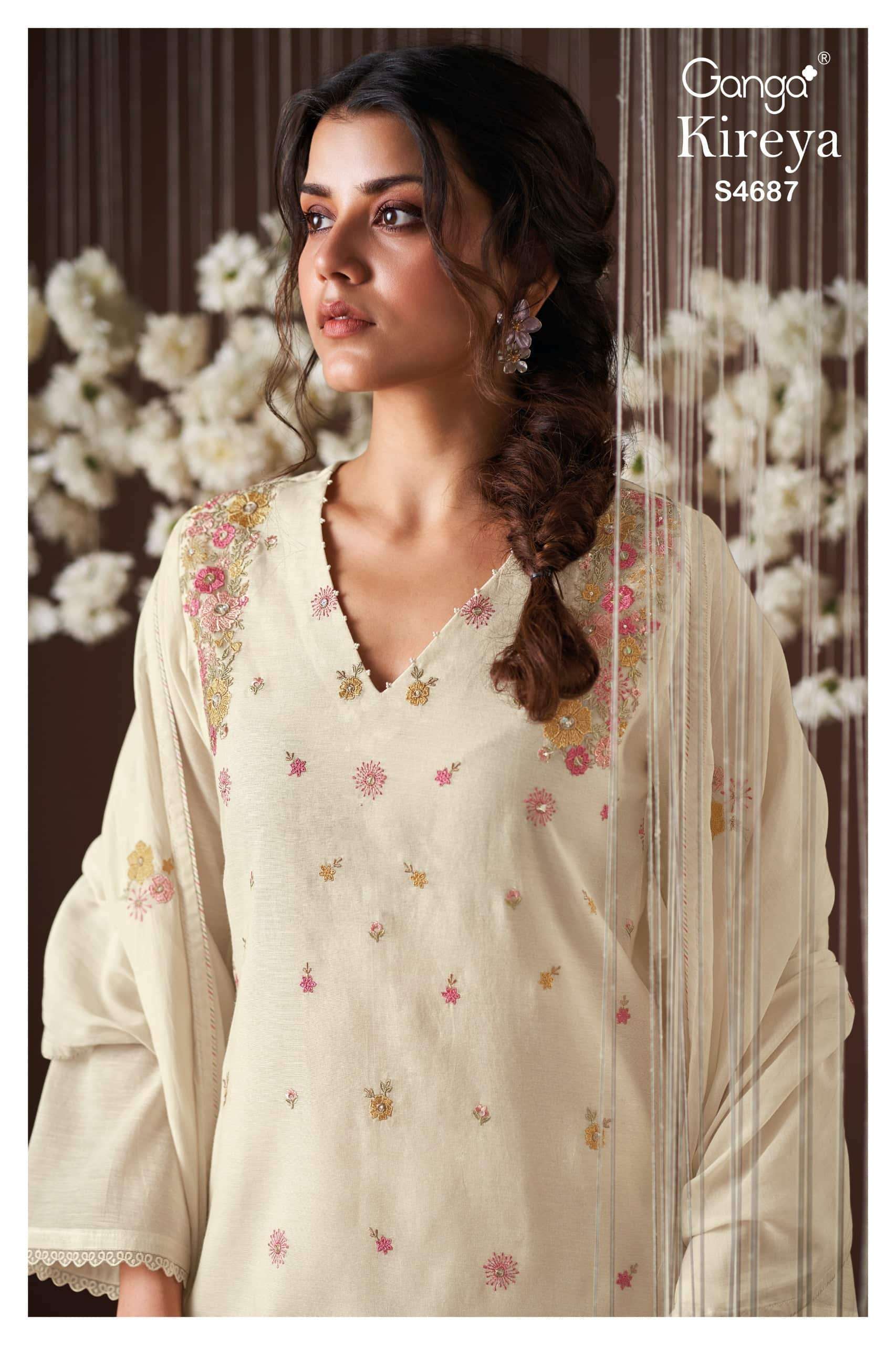 GANGA FASHION KIREYA 4687 FANCY WHOLESALE BEST RATE DEALER 2026