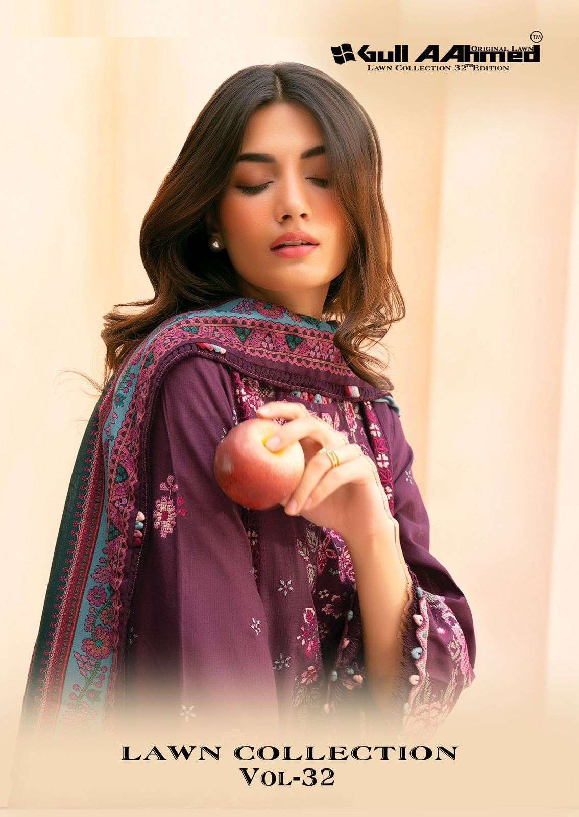 GULL AAHMED LAWN COLLECTION VOL 32 PURE LAWN COTTON SUIT WHOLESALER BEST RATE DEALER 