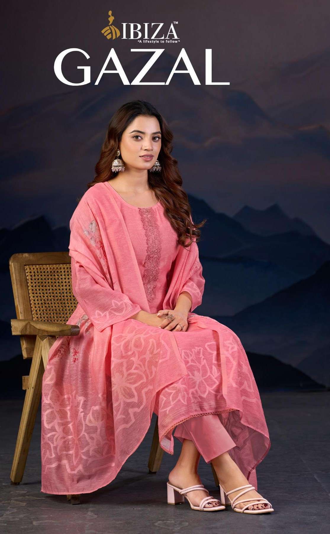 IBIZA LIFESTYLE GAZAL LINEN JACQUARD EMBROIDERED SALWER KAMEEZ BEST RATE DEALER 2026