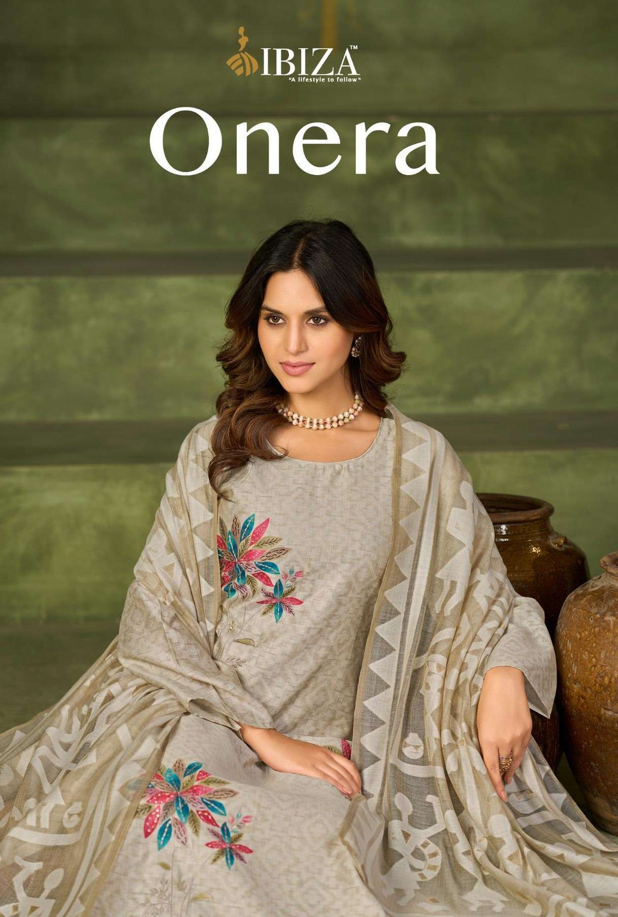 IBIZA LIFESTYLE ONERA COTTON PRINT HANDWORK SALWER KAMEEZ BEST RATE 2026