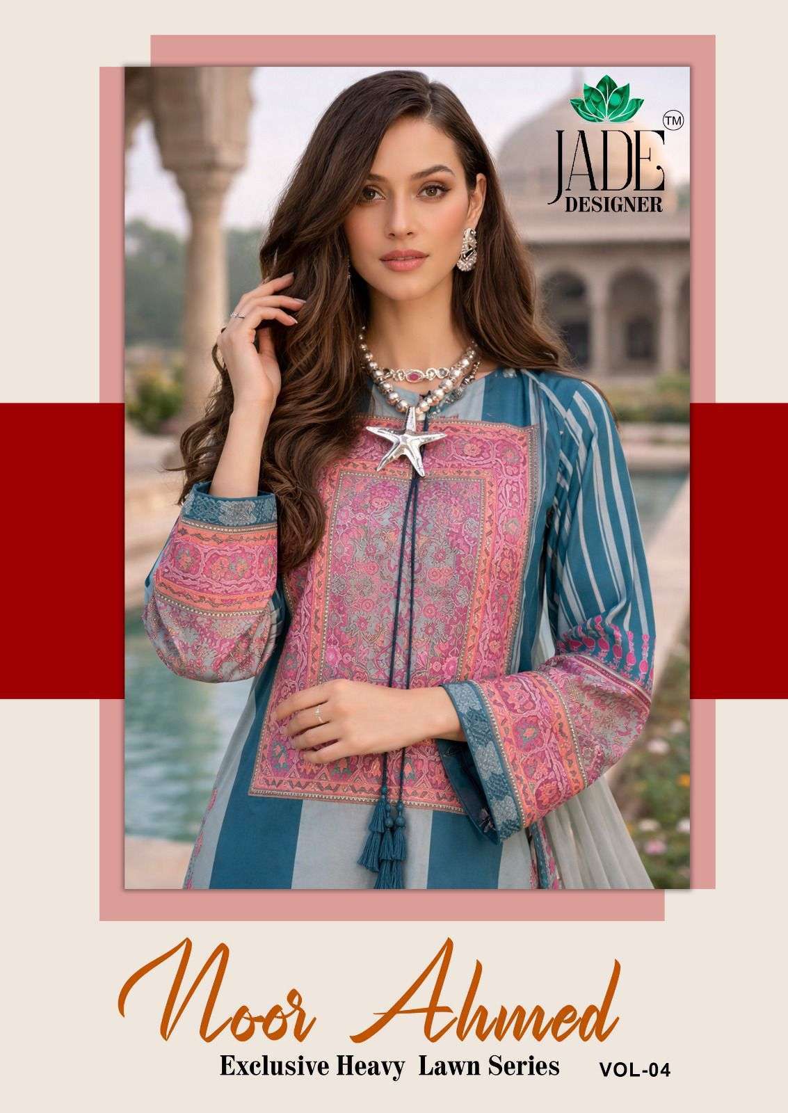 JADE NOOR AHMED VOL 4 LAWN COTTON PAKISTANI SUIT WHOLESALER 