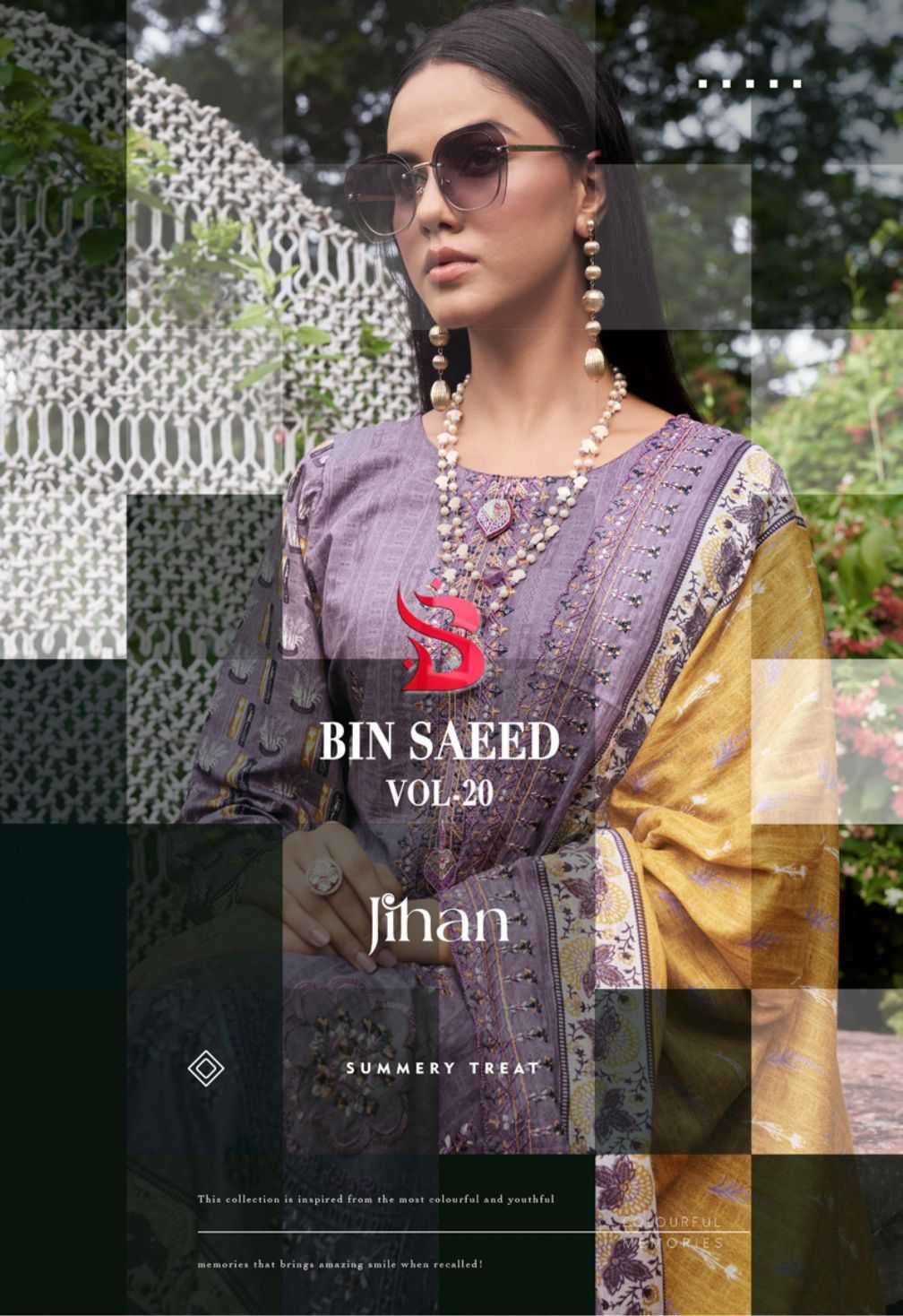 JIHAN BIN SAEED VOL 20 PAKISTANI LAWN SUIT WHOLESALER 2026