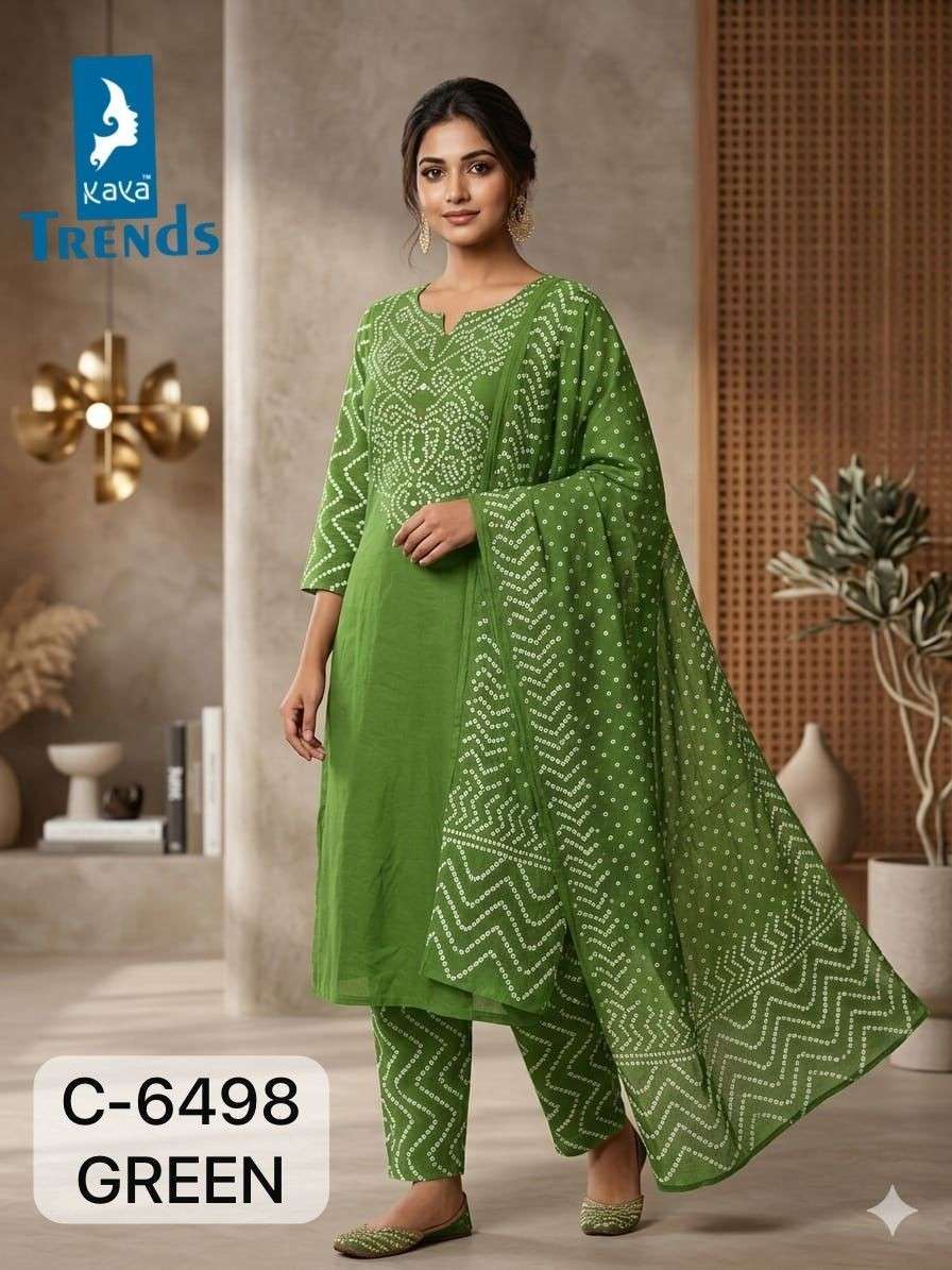 KAYA 6498 COTTON DISCHARGE PRINTED DESIGNER 3 PCS WHOLESALER BEST RATE 