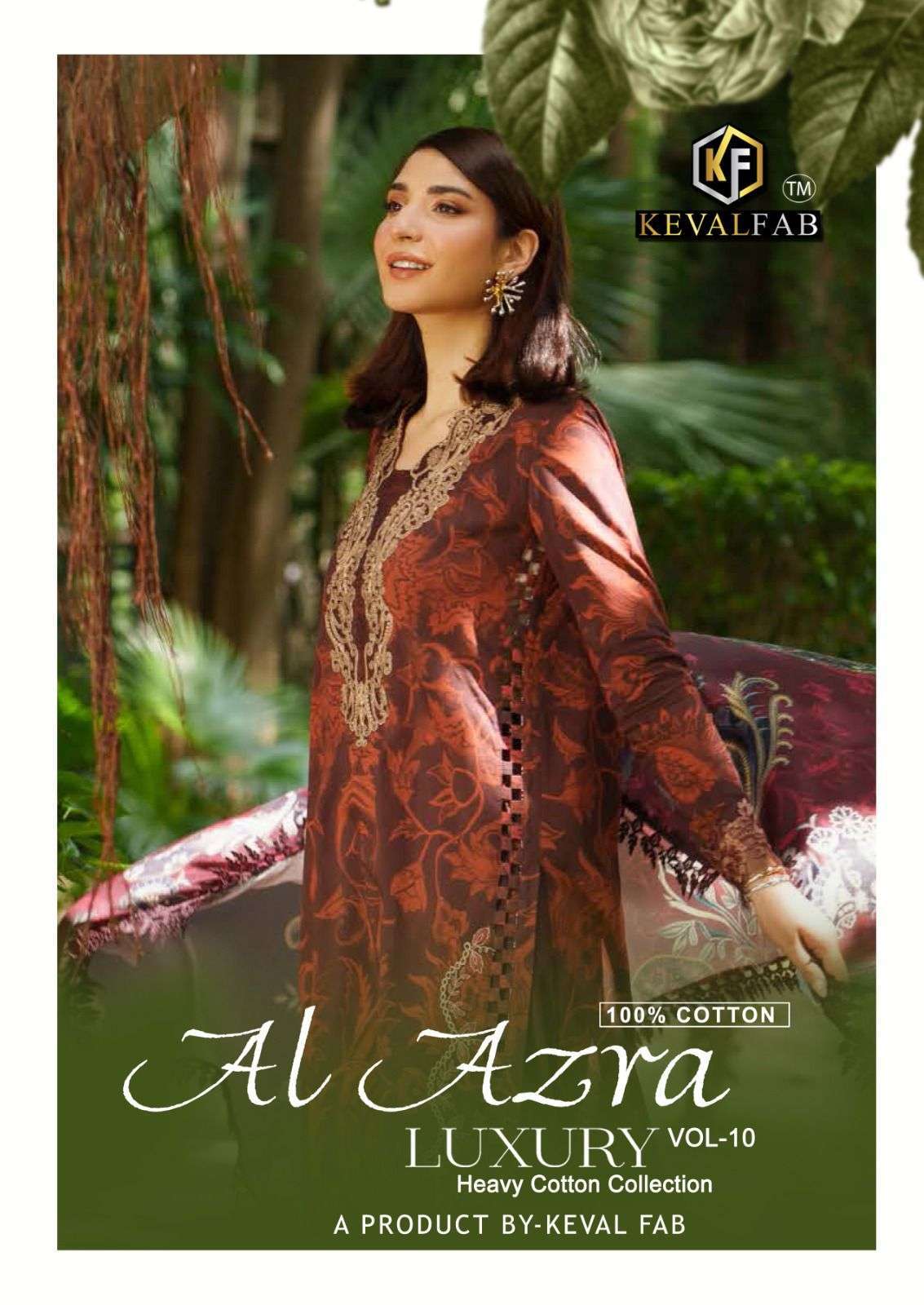 KEVAL FAB AL AZARA VOL 10 LAWN KARACHI COTTON PRINTED SUIT WHOLESALER 2026