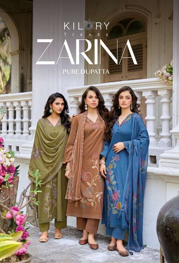 KILORY TRENDZ ZARINA PURE DUPATTA COLLECTION SUIT WHOLESALER BEST RATE 