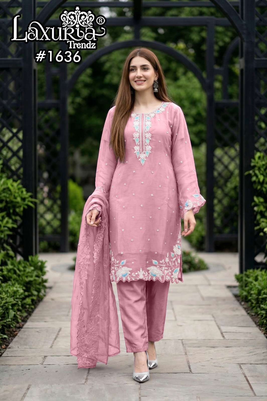 LAXURIA TRENDZ 1636 CRYSTAL CHIFFON SUIT WHOLESALER BEST RATE 2026