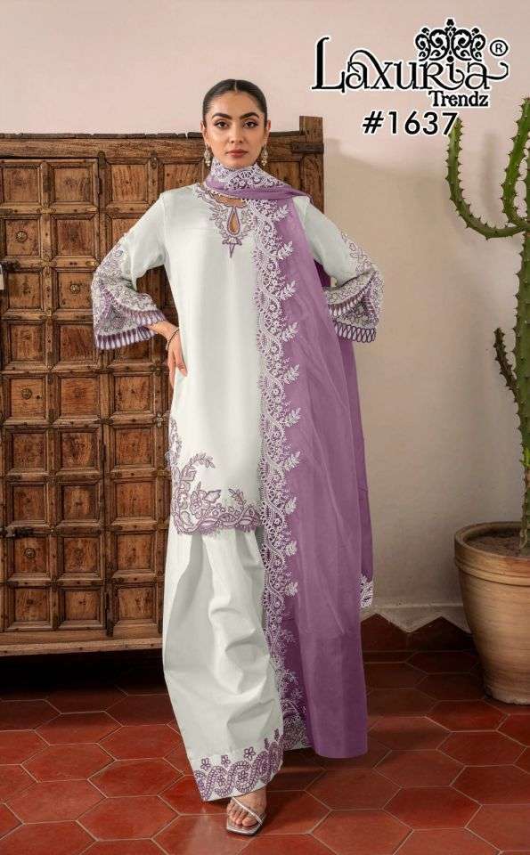 LAXURIA TRENDZ 1637 LINEN SILK FANCY WORK READYMADE SUIT WHOLESALER BEST RATE 2026