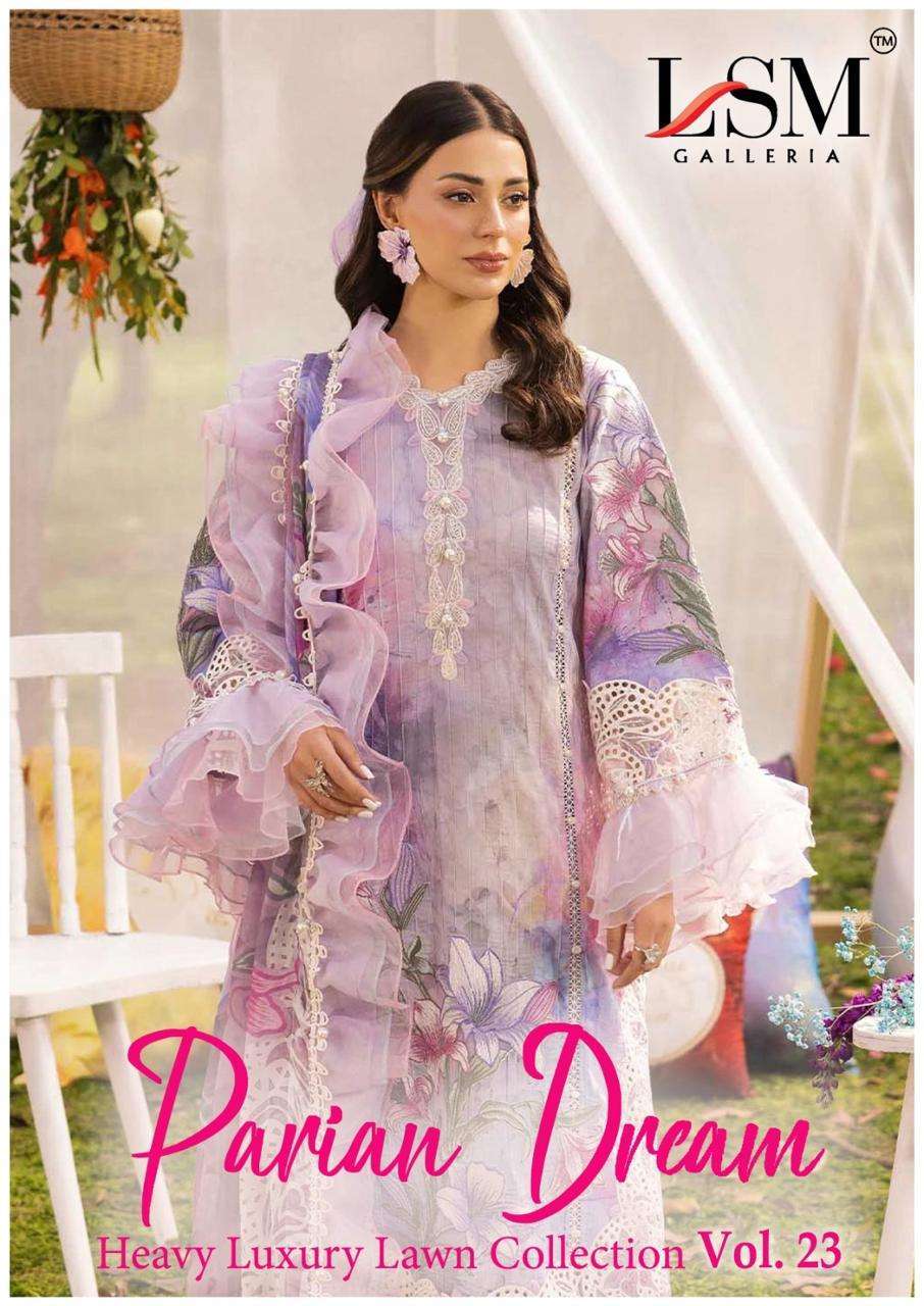 LSM GALLERIA PARIAN DREAM VOL 23 LAWN PRINTED PAKISTANI DRESS SUPPLIER 2026