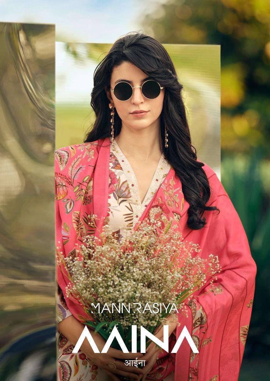 MANNRASIYA AAINA JAM COTTON FANCY WORK SALWER KAMEEZ BEST RATE 