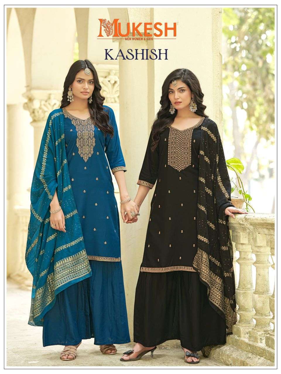 MUKESH KASHISH RAYON HEAVY SEQUENCE EMBROIDERY READYMADE SALWER KAMEEZ BEST RATE 
