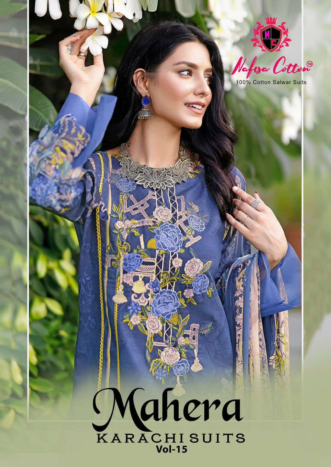 NAFISA COTTON MAHERA VOL 15 KARACHI SUIT WHOLESALER 