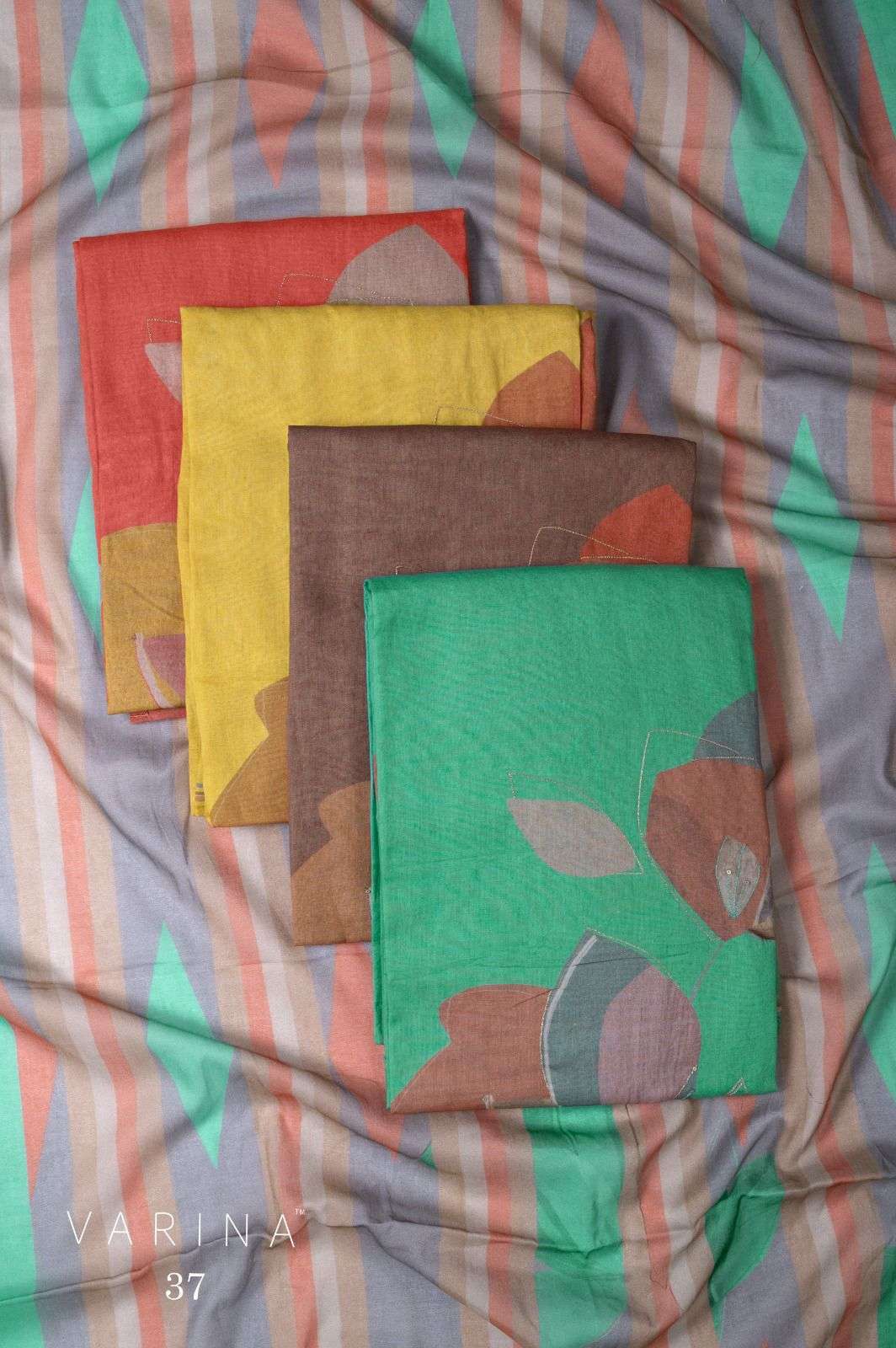 OMTEX 37 CHANDERI PRINT HANDWORK SALWER KAMEEZ BEST RATE 