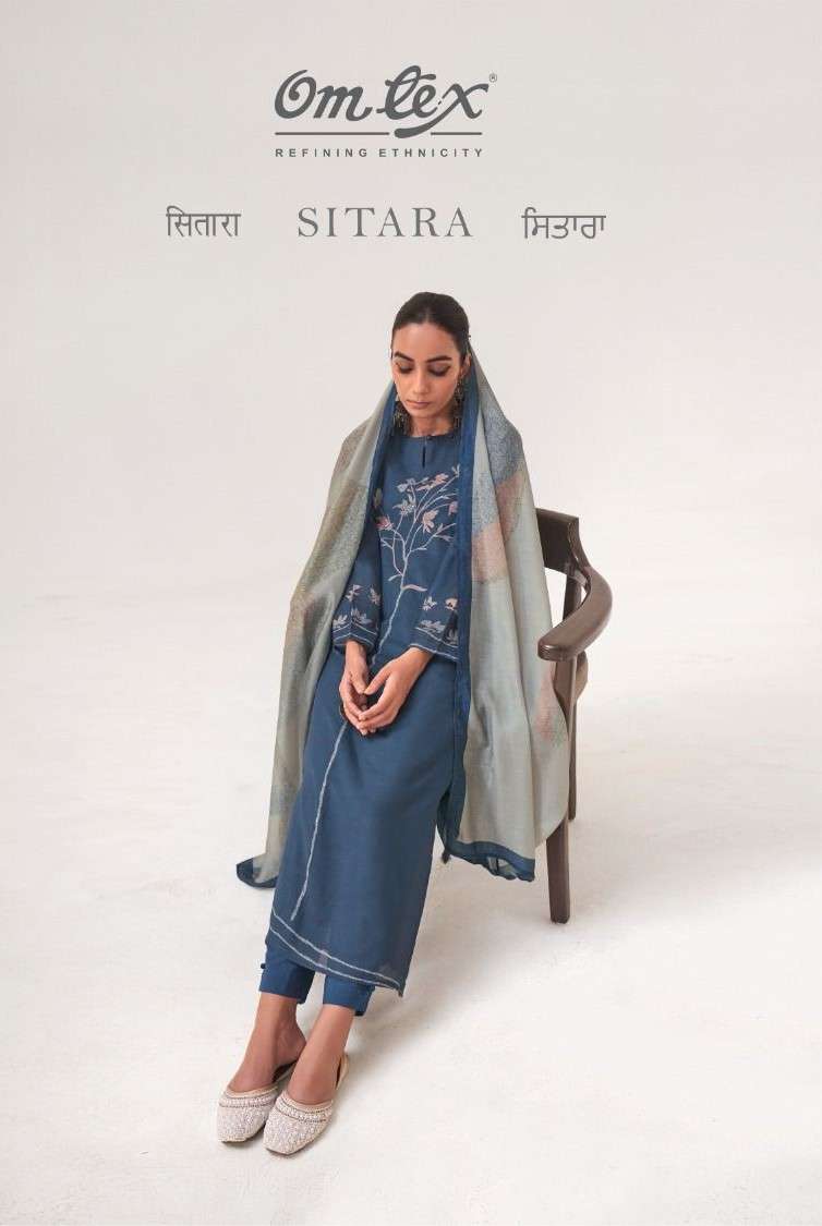 OMTEX SITARA MAL CHANDERI PRINTED SALWER KAMEEZ BEST RATE 