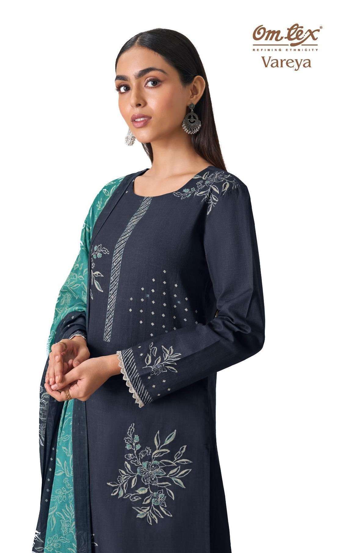 OMTEX VAREYA COTTON PRINT HANDWORK SALWER KAMEEZ BEST RATE 2026