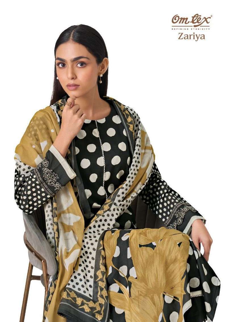 OMTEX ZARIYA LAWN COTTON PRINT EMBROIDERY SUIT WHOLESALER BEST RATE 