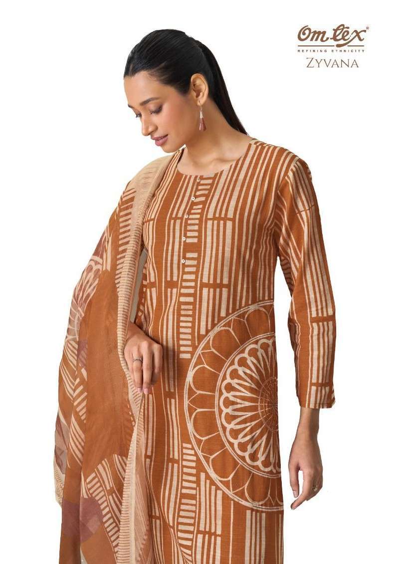 OMTEX ZYVANA LAWN COTTON PRINT HANDWORK SUIT WHOLESALER BEST RATE DEALER 