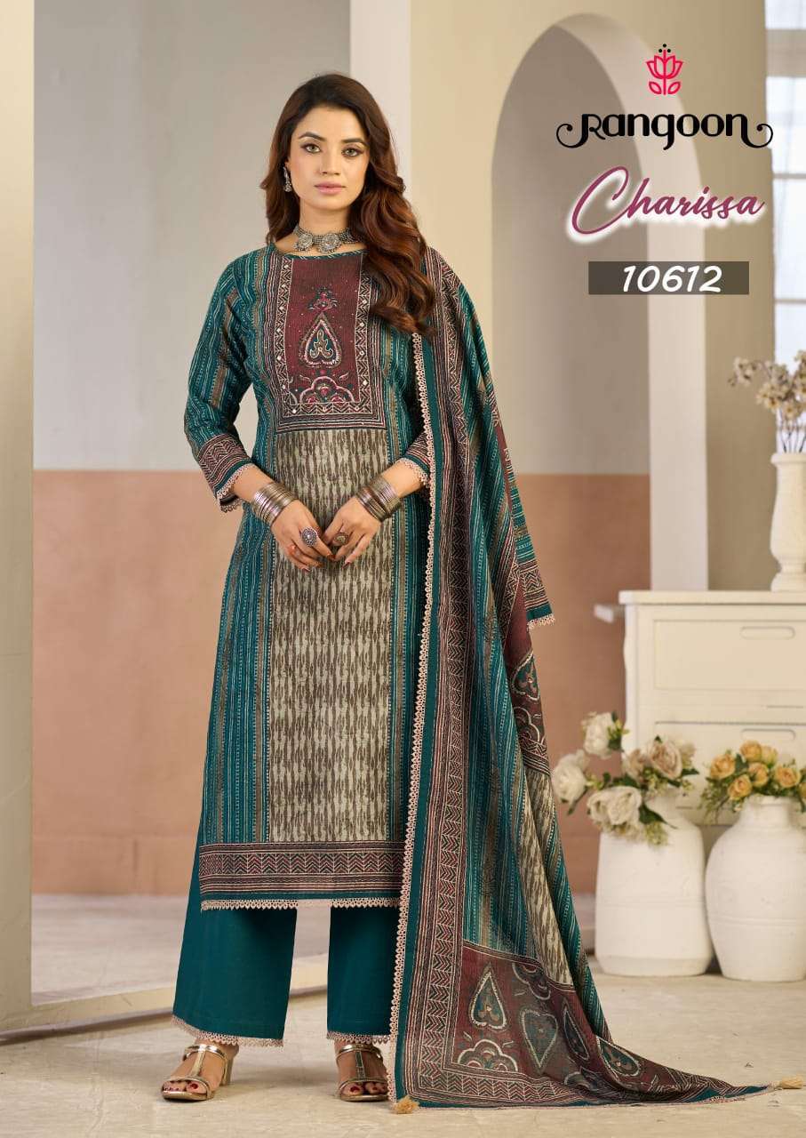 RANGOON CHARISSA VISCOSE COTTON DIGITAL PRINTED READYMADE SUIT WHOLESALER 