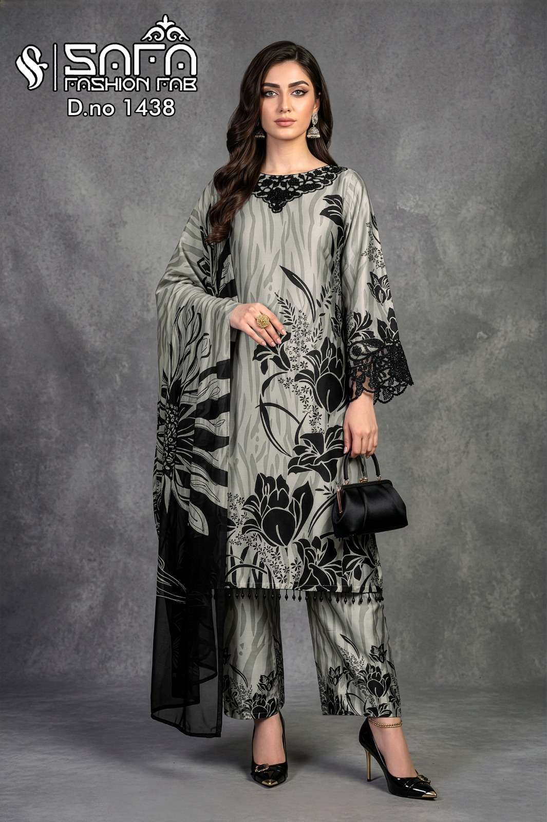 SAFA FASHION FAB 1438 DESIGNER EMBROIDERED READYMADE SALWER KAMEEZ BEST RATE 