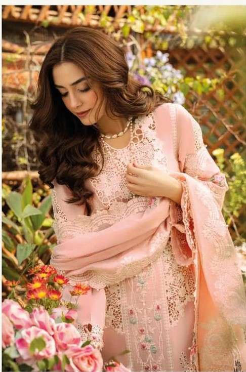 SANIYA TRENDZ ELAF LAWN 25 3 NX COTTON CHIKANKARI PAKISTANI SUIT WHOLESALER BEST RATE 2026