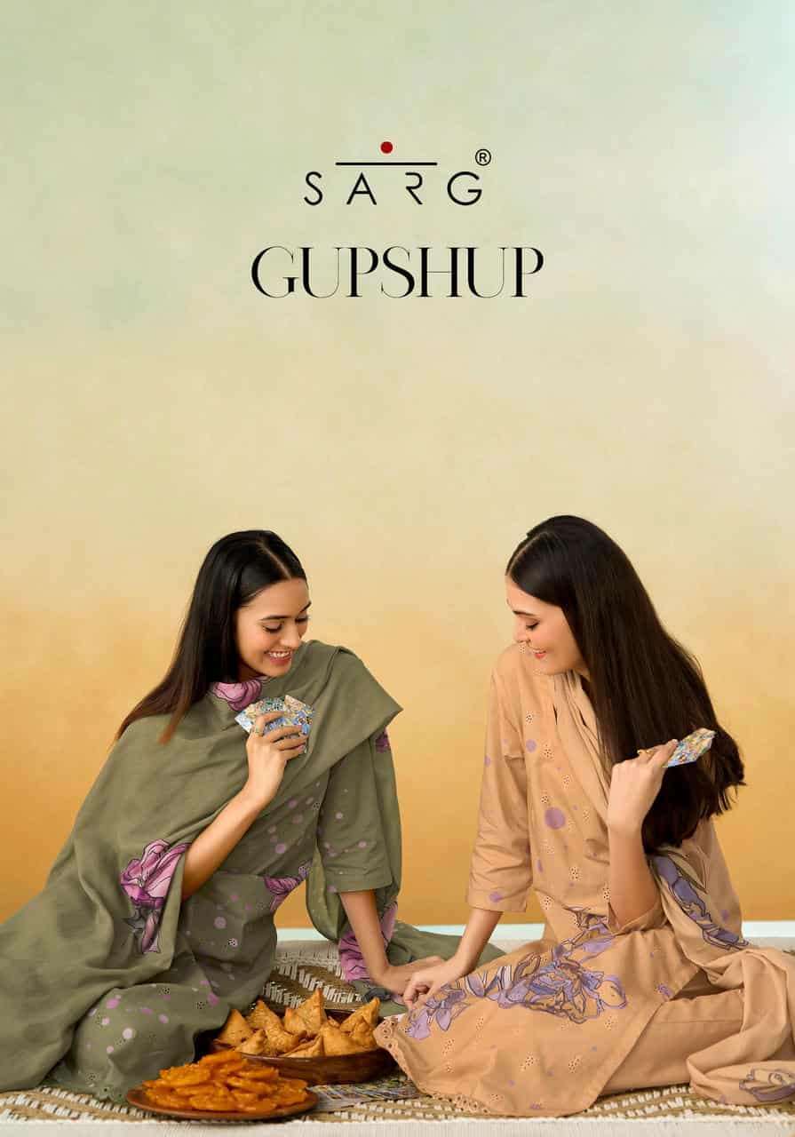 SARG GUPSHUP PURE COTTON EMBROIDERED DESIGNER SALWER KAMEEZ BEST RATE 