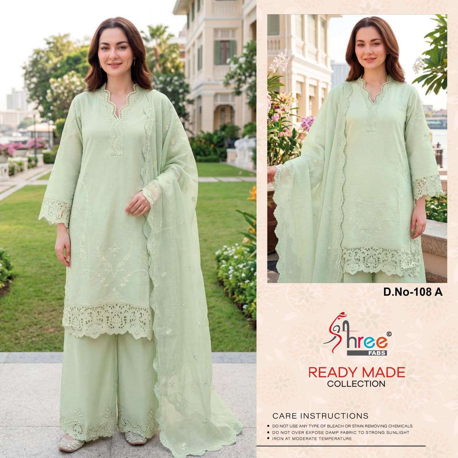 SHREE FAB 108 COLORS CAMBRIC COTTON WORK READYMADE SUIT WHOLESALER 2026