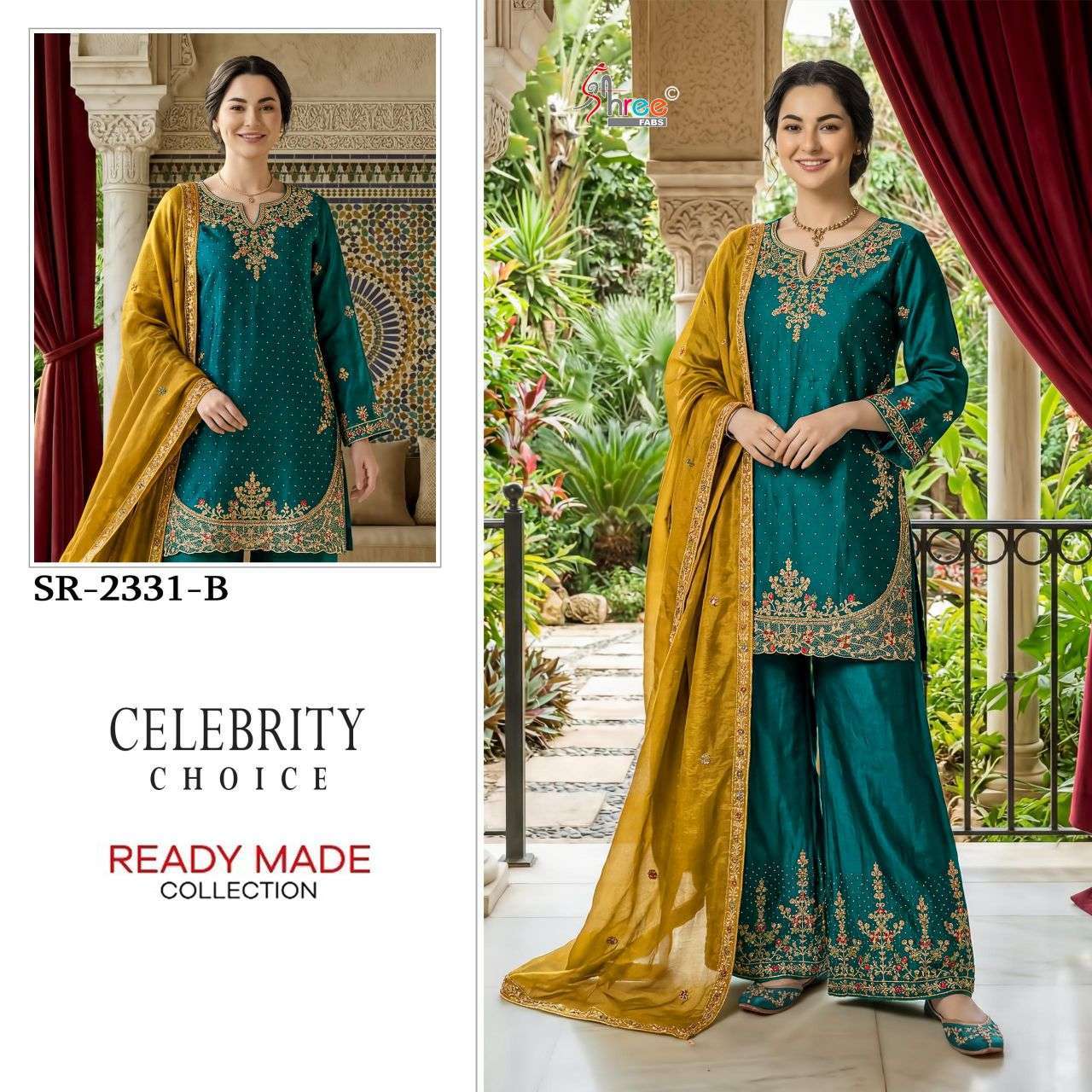 SHREE FAB 2131 FENDY SILK SALWER KAMEEZ READYMADE PAKISTANI DRESS DEALER 
