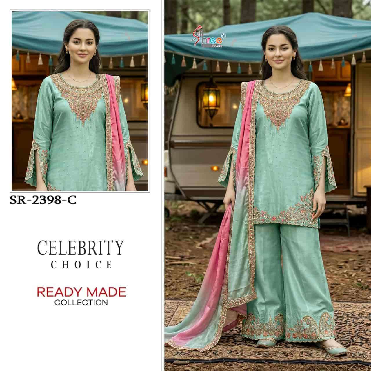 SHREE FAB 2398 COLORS SATIN VISCOSE HEAVY WORK READYMADE SUIT WHOLESALER BEST RATE 2026