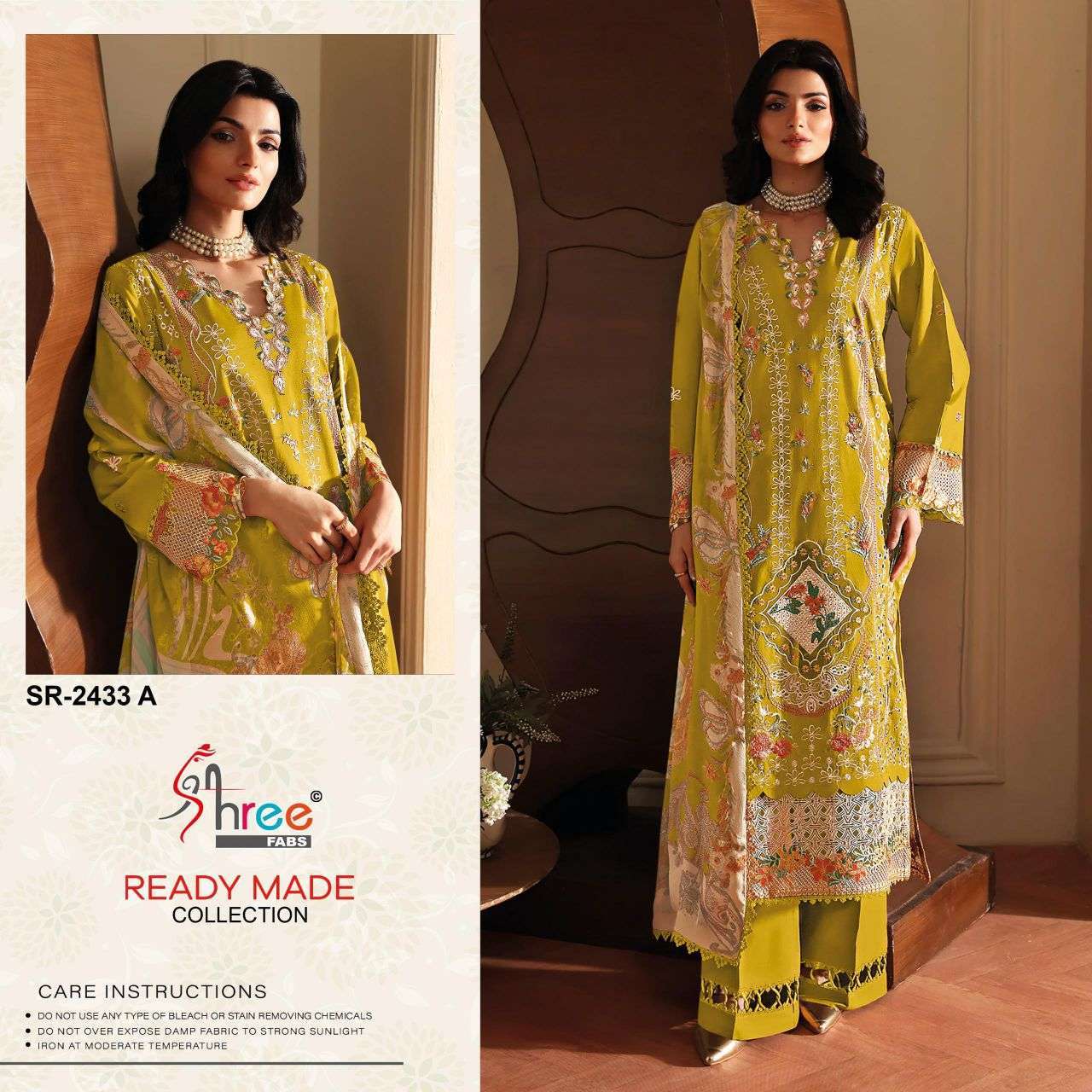 SHREE FAB 2433 CAMBRIC COTTON PARTY WEAR READYMADE SUIT WHOLESALER BEST RATE 2026