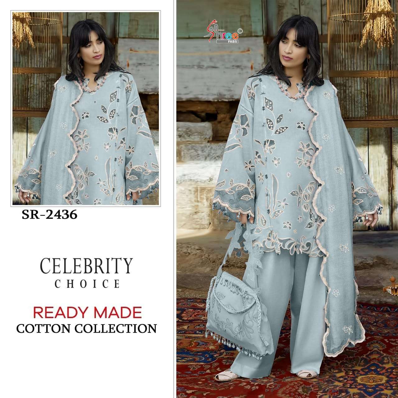 SHREE FAB 2436 CAMBRIC COTTON LAWN READYMADE SALWER KAMEEZ BEST RATE 2026