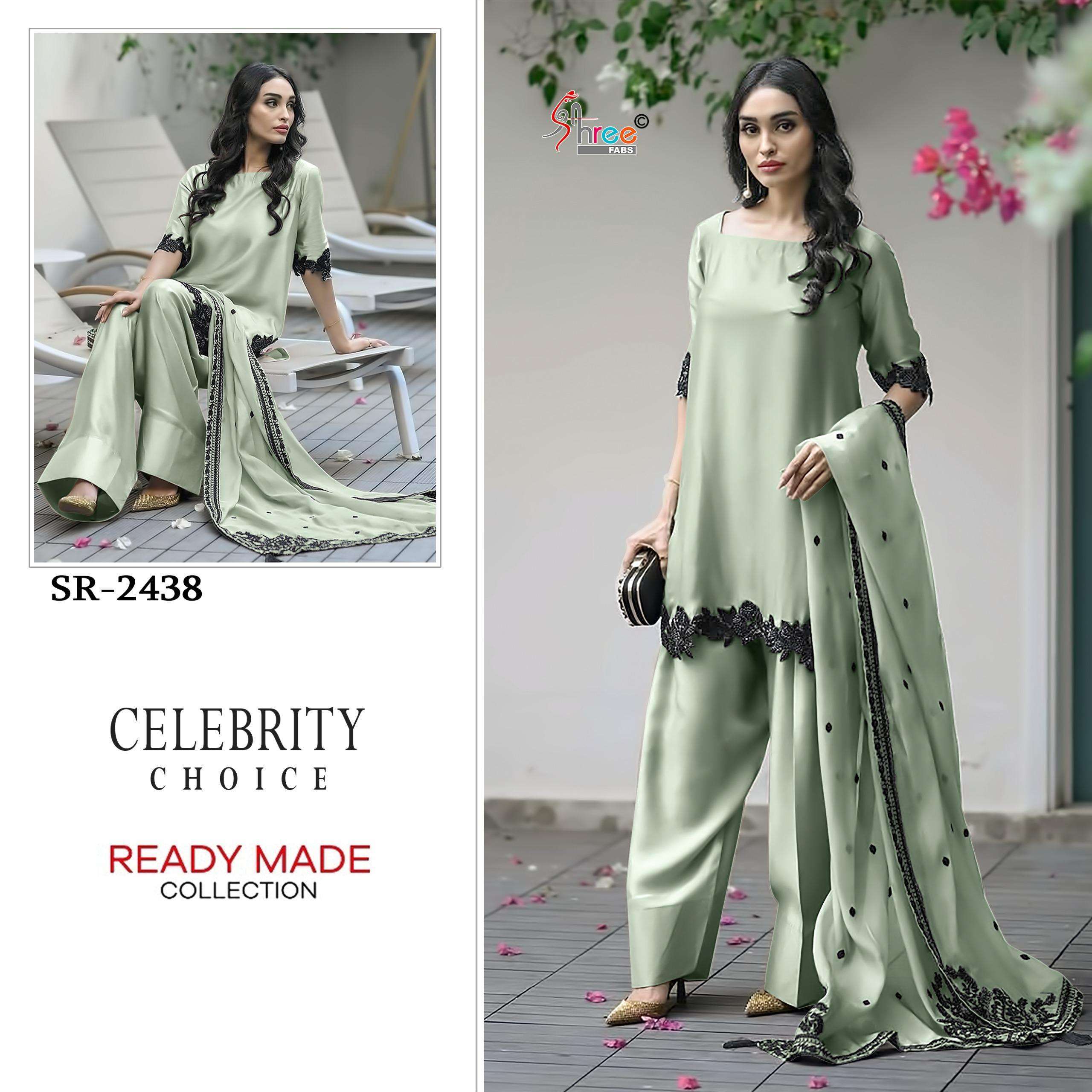 SHREE FAB 2438 VISCOSE SATIN READYMADE SUIT WHOLESALER BEST RATE 2026
