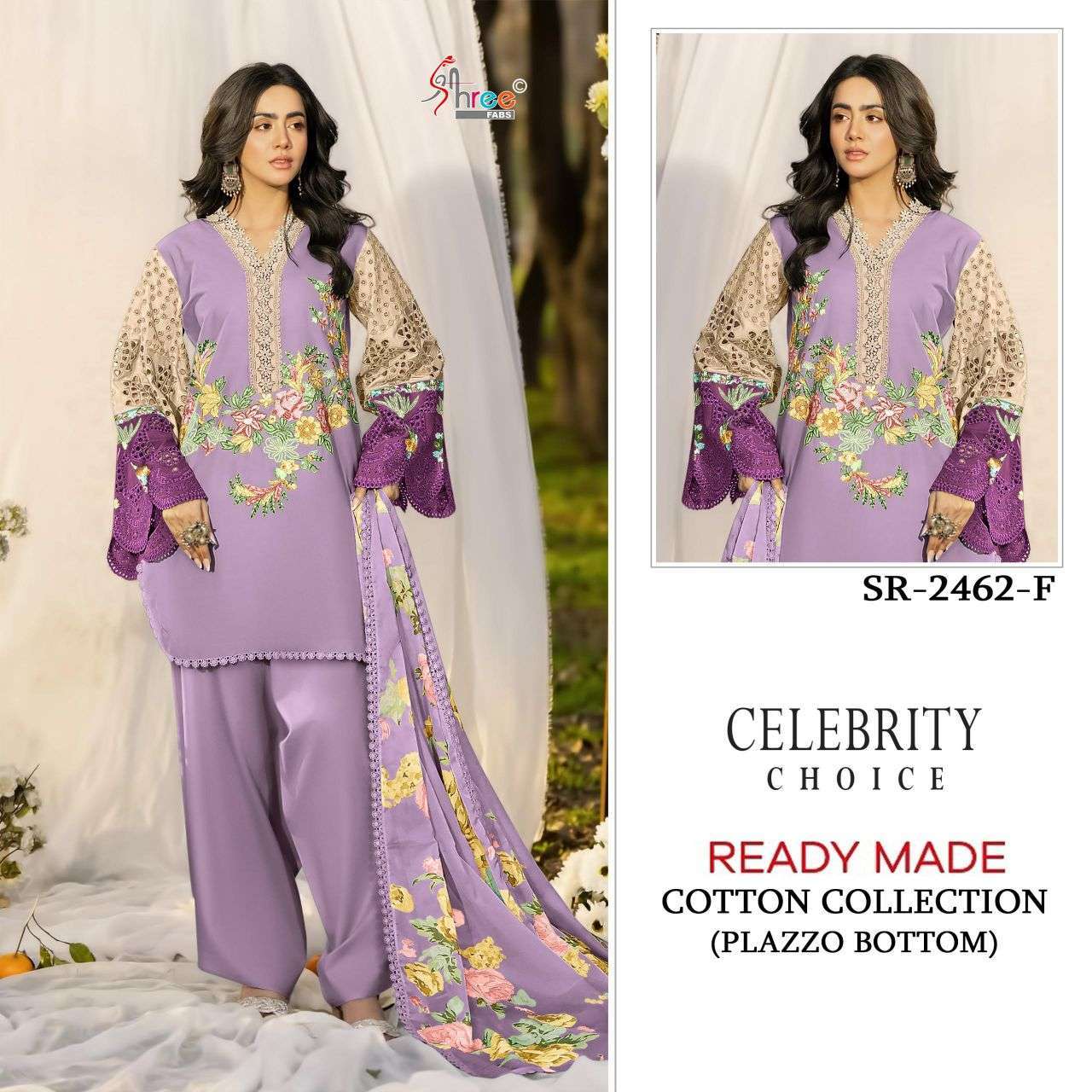 SHREE FAB 2462 CAMBRIC COTTON READYMADE SUIT WHOLESALER BEST RATE 