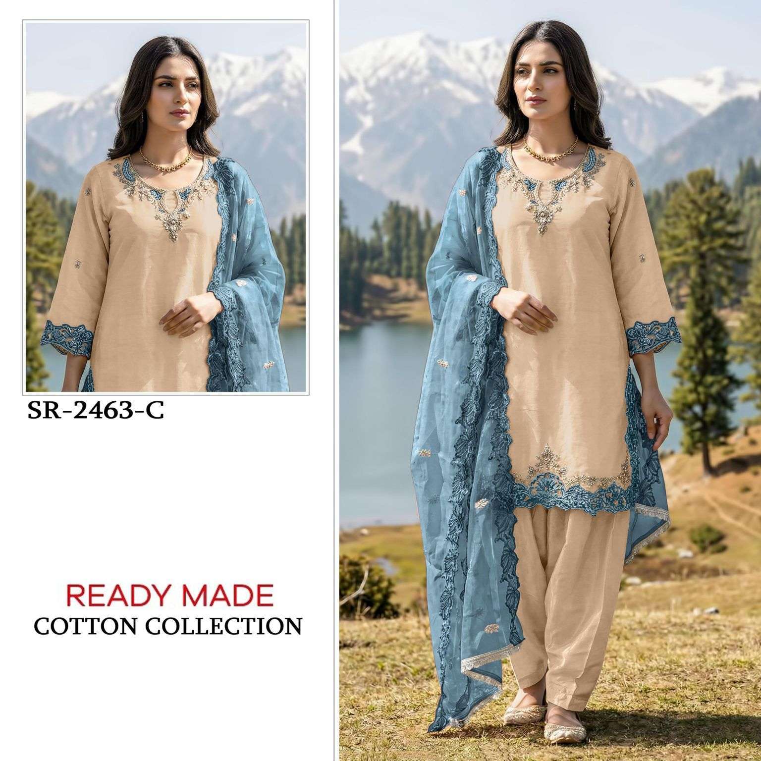 SHREE FAB 2463 CAMBRIC COTTON READYMADE SUIT WHOLESALER BEST RATE 