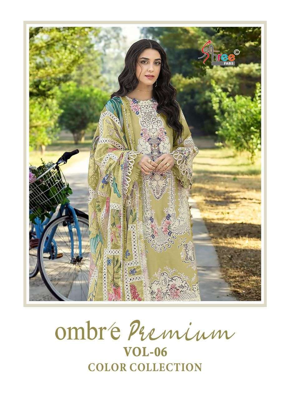 SHREE FAB OMBRE VOL 6 COLOURS VOL 2 PAKISTANI SELF EMBROIDERY SUIT WHOLESALER 