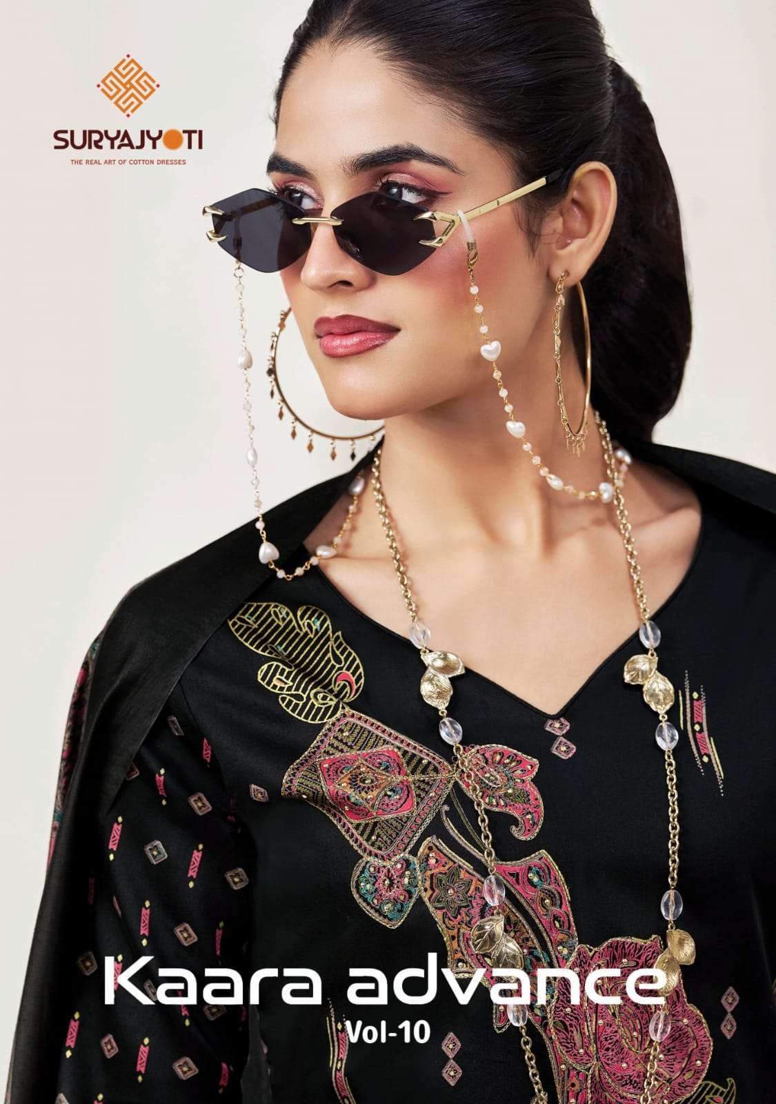 SURYAJYOTI KAARA ADVANCE VOL 10 JAM SATIN PRINTED SALWER SUIT COLLECTION BEST RATE DEALER 