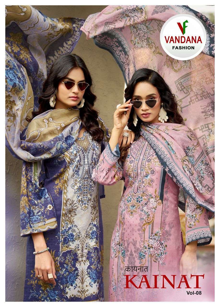 VANDANA FASHION KAINAT VOL 8 PRINTED COTTON DRESS WHOLESALER IN INDIA 