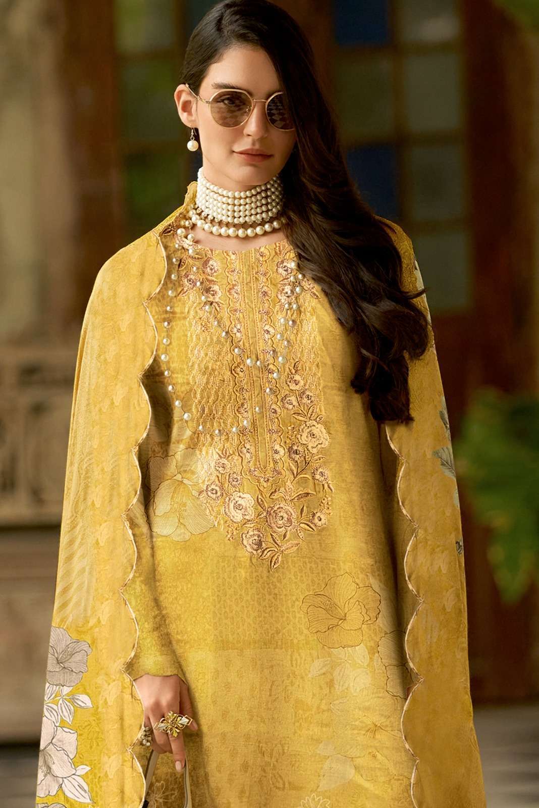 VARSHA FASHION CARLA VISCSOE MUSLIN EMBROIDERY SALWER KAMEEZ WHOLESALER 