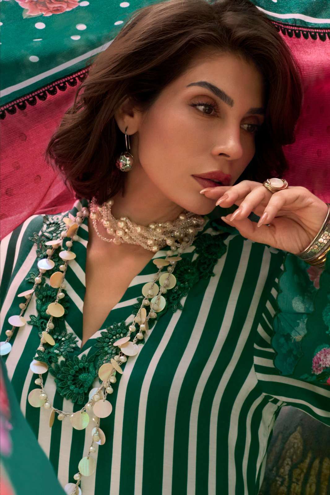 VARSHA FASHION CORO VISCOSE MUSLIN LADIES DRESS EXPORTER 