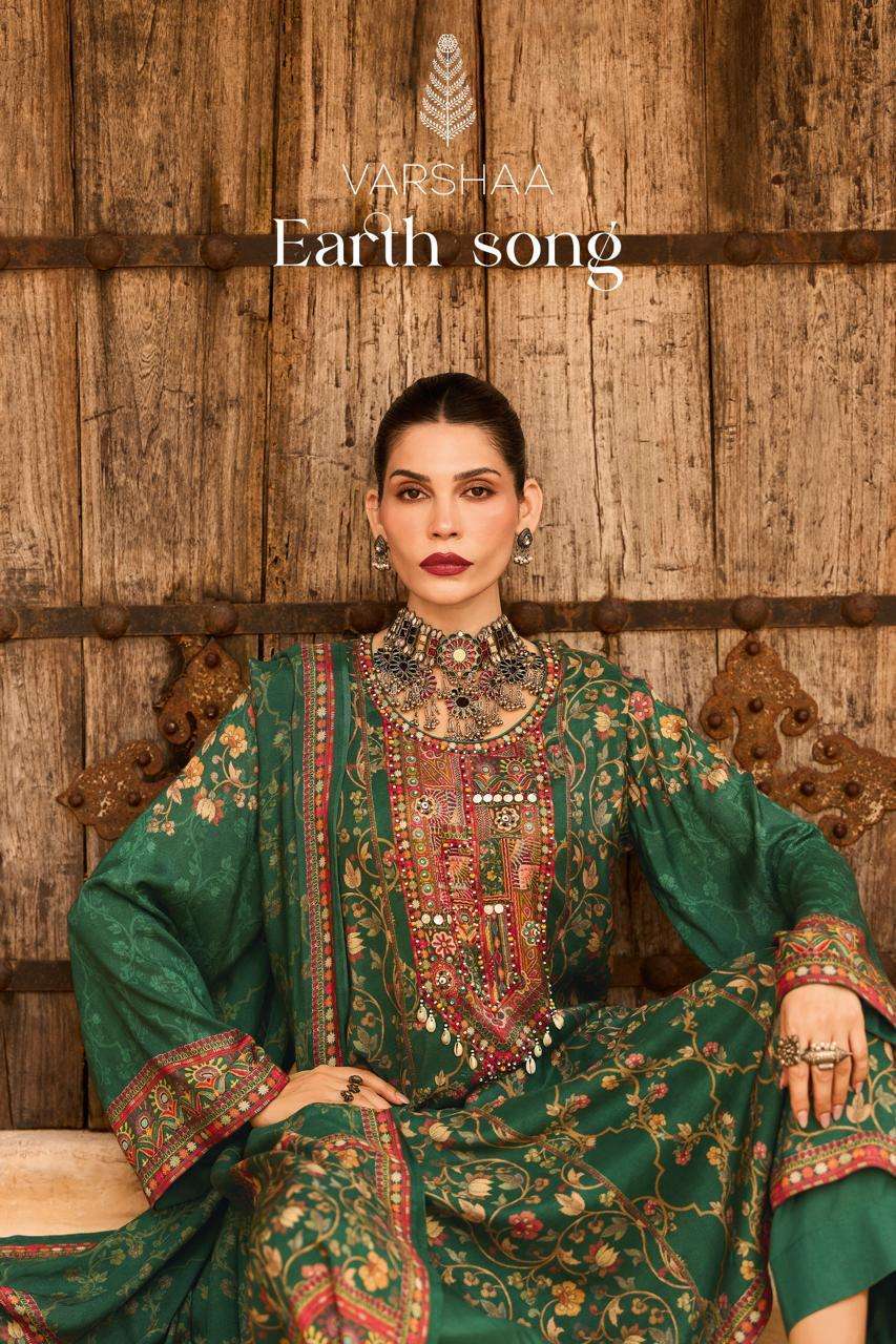 VARSHA FASHION EARTH SONG VISCOSE MUSLIN PARTY WEAR SUIT WHOLESALER BEST RATE 2026