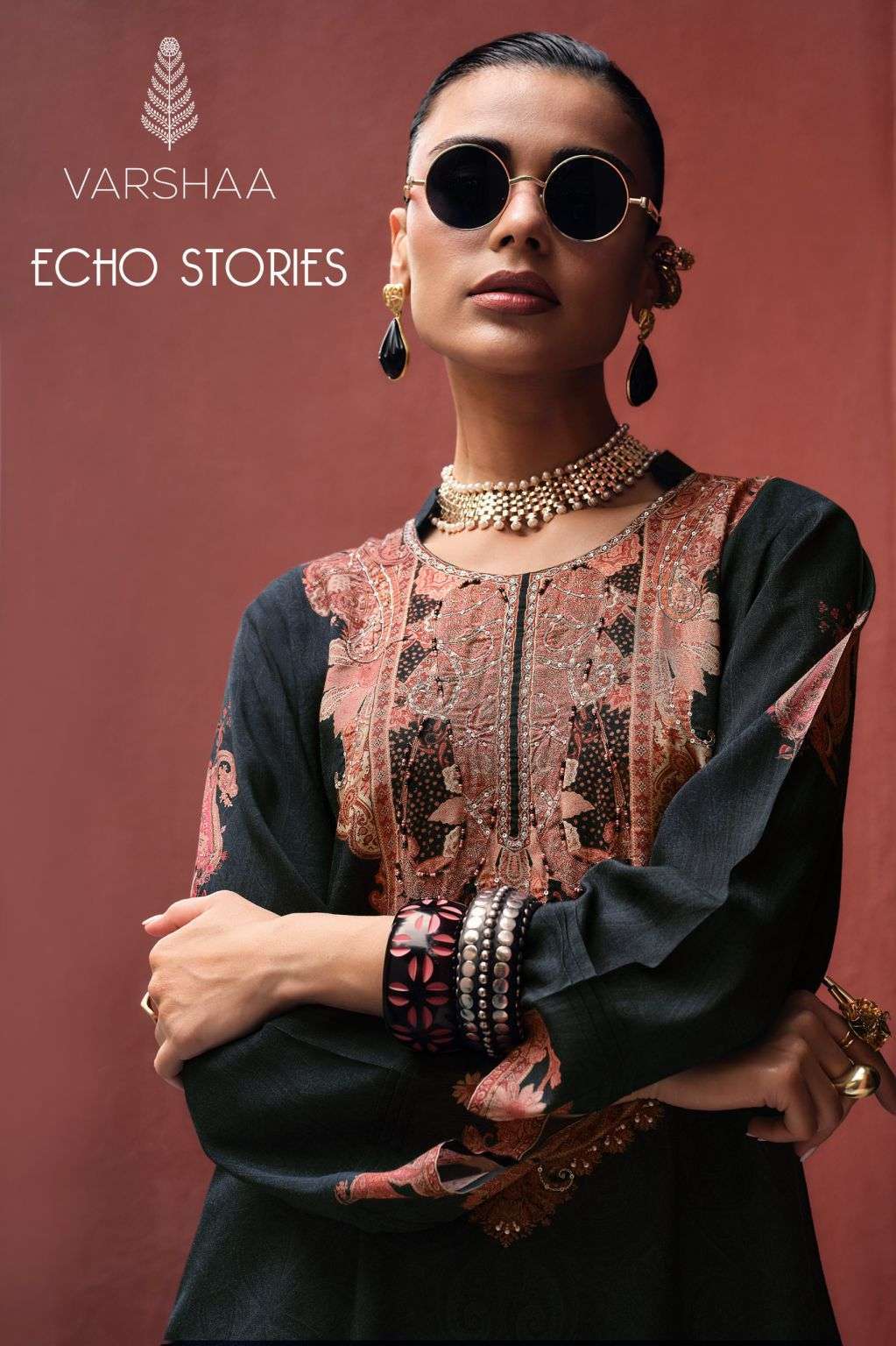 VARSHA FASHION ECHO STORIES VISCOSE MUSLIN LADIES SUIT WHOLESALER BEST RATE 