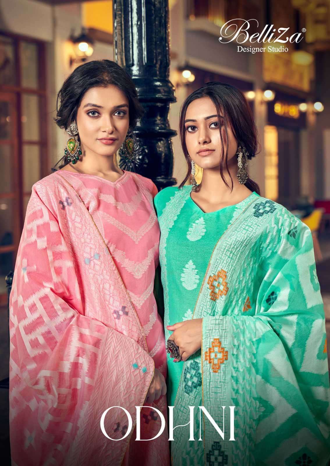 BELLIZA DESIGNER ODHNI COTTON EXCLUSIVE FANCY WORK SALWER KAMEEZ BEST RATE 