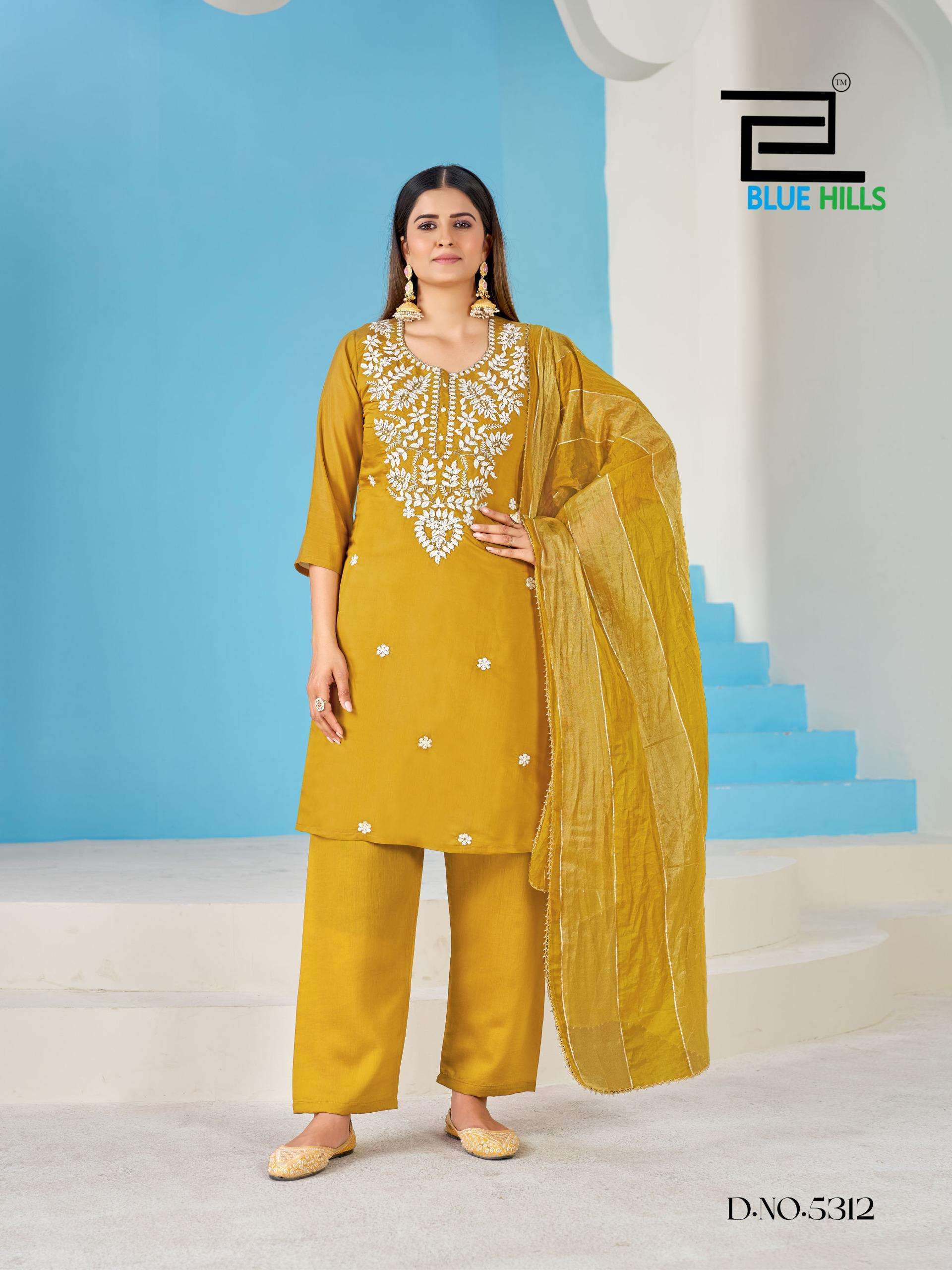 BLUE HILLS KALPANA READYMADE FANCY 3 PIECE PAIR CATALOG WHOLESALER 