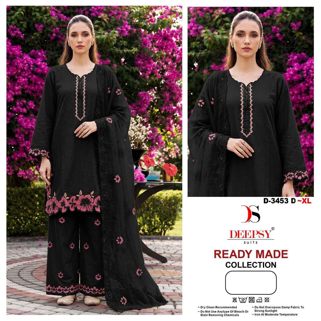 DEEPSY SUIT 3453 COTTON EMBROIDERY PARTY WEAR READYMADE SALWER KAMEEZ BEST RATE 