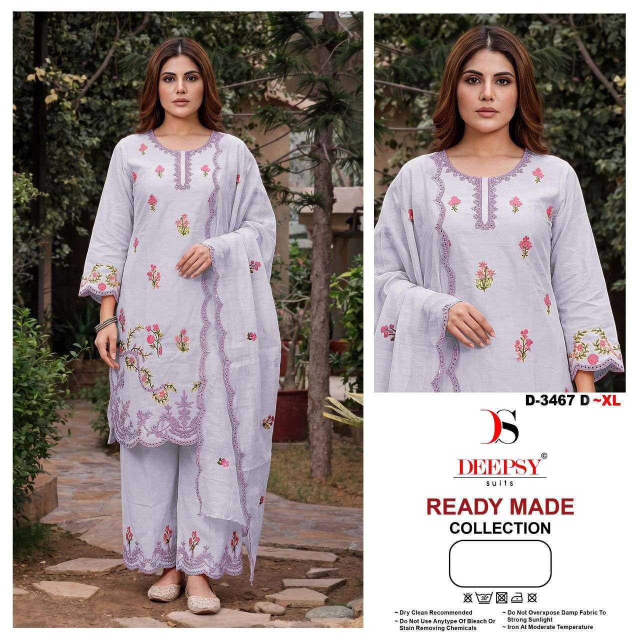 DEEPSY SUIT 3467 COTTON FANCY EMBROIDERED READYMADE SALWER KAMEEZ BEST RATE 