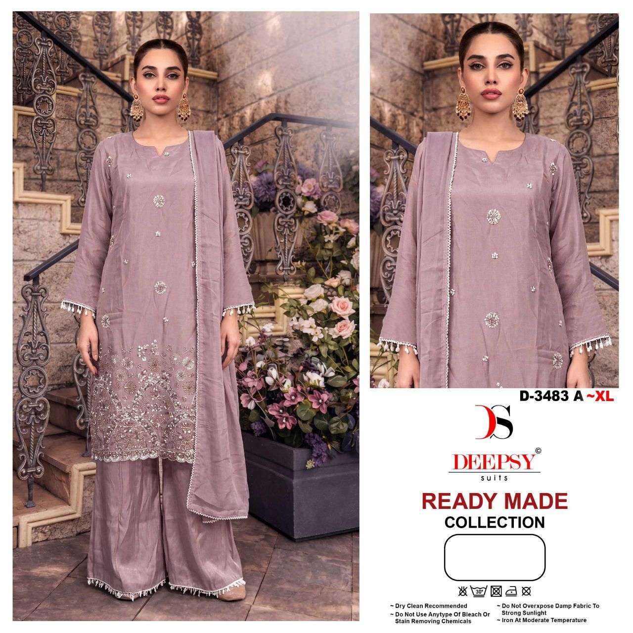DEEPSY SUIT 3483 VISCOSE TISSUE SILK BEATS WORK READYMADE SALWER KAMEEZ BEST RATE 