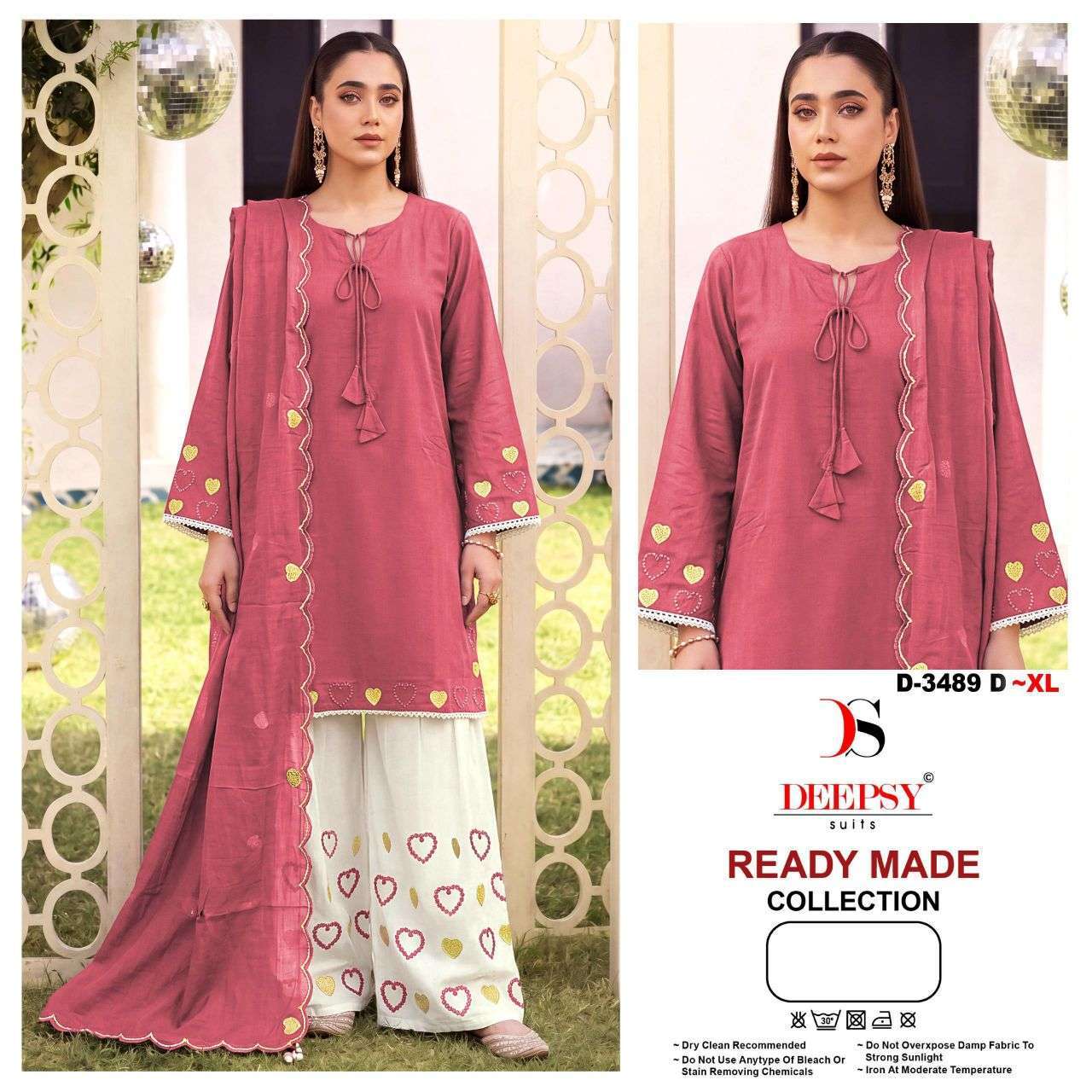 DEEPSY SUIT 3489 COTTON WITH HEAVY EMBROIDERED READYMADE SALWER KAMEEZ BEST RATE 