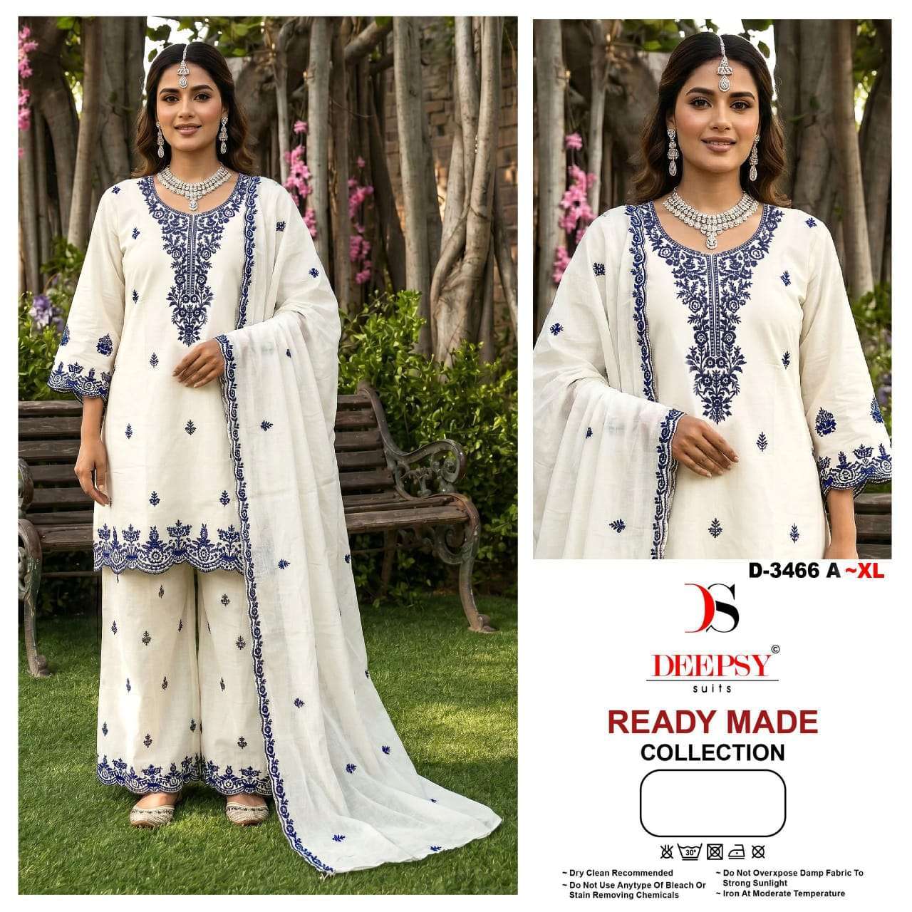 DEEPSY SUIT  D 3466 PURE COTTON EMBROIDERED READYMADE SUIT WHOLESALER 2026