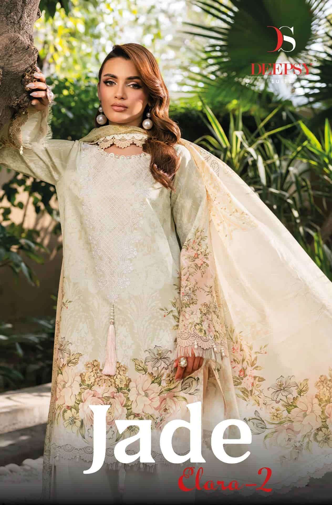 DEEPSY SUIT JADE ELARA VOL 2 PURE COTTON PAKISTANI SALWER KAMEEZ BEST RATE 2026
