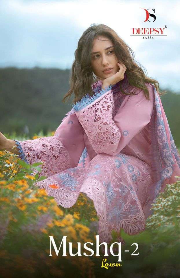 DEEPSY SUIT MUSHQ VOL 2 SELF EMBROIDERED COTTON SALWER KAMEEZ BEST PRICE DEALER 